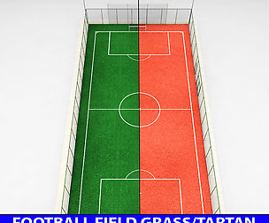 Football soccer stadium field low poly