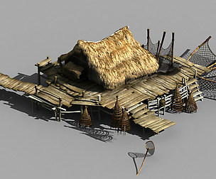 Seaside-Fishing Village-Fishermen-Building 01