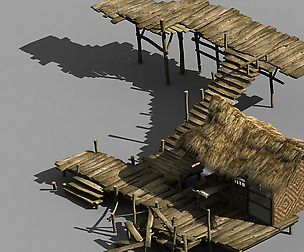 Seaside-Fishing Village-Fishermen-Building 02