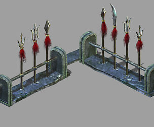 Undersea-Dragon Palace Hall-Weapon Stand 32