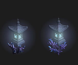 Undersea-Dragon Palace Stone Lamp 01