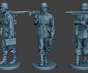 German soldier ww2 MG42 Walk G7