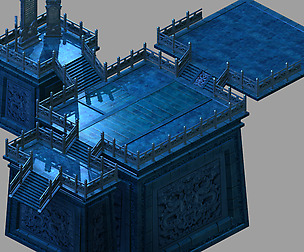 Crane Snow Pavilion-Blue Platform-Stone Carving 15