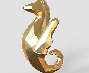 Sea Horse Ocean Charm Hippocampus Printing Pendant