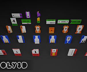 LowPoly Access Cards