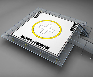 Helipad square