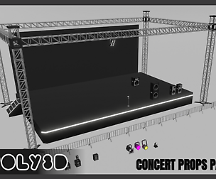 LowPoly Concert Props Pack