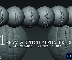 41 seam & stitch alpha  brushe