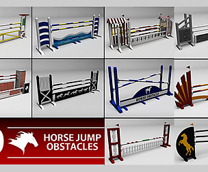 Horse jump obstacle pack