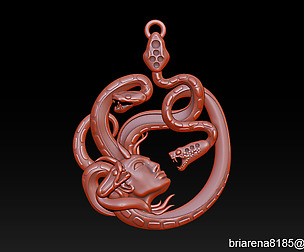Gorgon Medusa pendant
