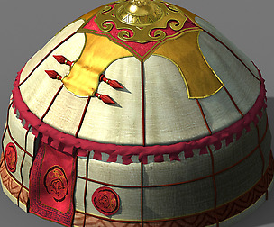 Yurt-tent-red style 02