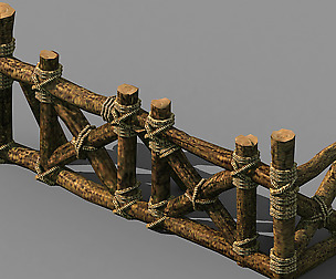 Wood-Guardrail-Fence 01