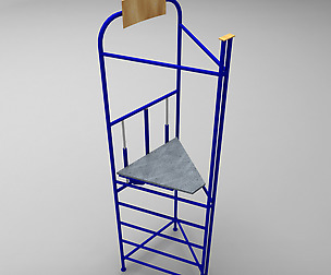 Judge sport stand volleyball referee low poly