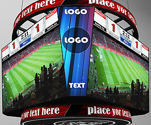 Jumbotron scoreboard hexagon