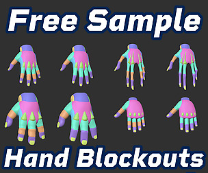 ZBrush - IMM Hands Blockouts Brush - Free Sample