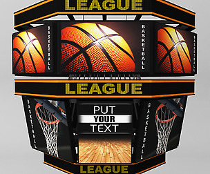 Jumbotron scoreboard double low poly