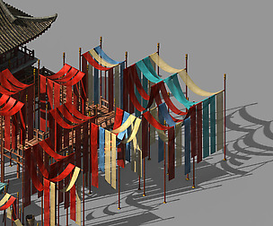 Song Dynasty-Silk Workshop-Drying Field