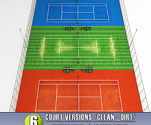 Multi tennis court stadium arena pack