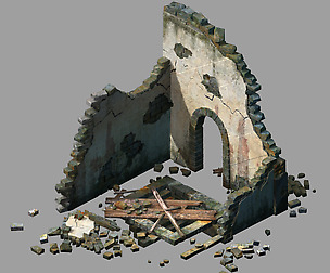 Tang Dynasty-Destroyed House-Broken Door