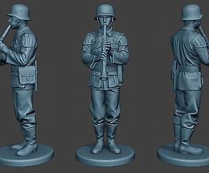 German musician soldier ww2 Stand clarinet G8