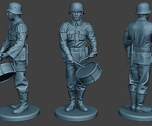 German musician soldier ww2 Stand drum G8