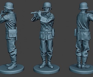 German musician soldier ww2 Stand piccolo G8