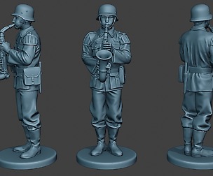 German musician soldier ww2 Stand saxophone G8