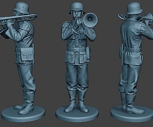 German musician soldier ww2 Stand trombone G8