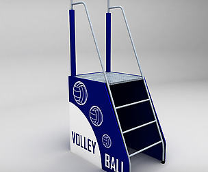 Referee stand volleyball low poly