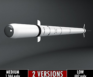 SA-7 Grail Rocket low poly