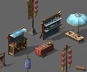 Tongxinfang-small vendor props