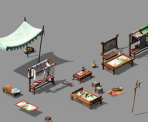 Tongxinfang-embroidery workshop props