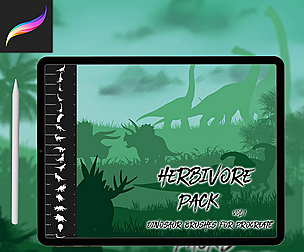 Herbivore Pack Vol 1 - 36 Brushes for Procreate