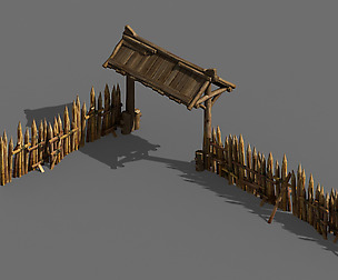 School Field-Fence-Small Gate 01