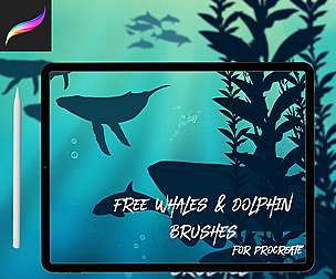 Free Dolphin & Whale Brushes for Procreate