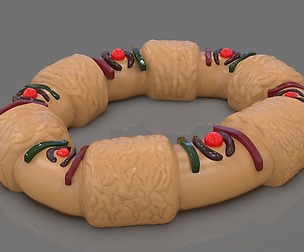 Stylized King Cake Mexican Style