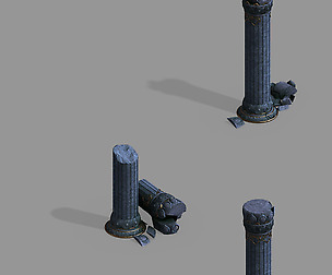 Zhentian Palace-Pillar-Damaged