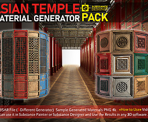 Asian Temple PBR Material Generator