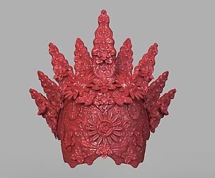 Natural Headpiece Mask 3D Print