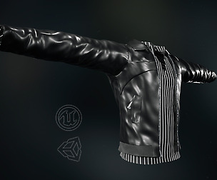 Men Leather Jacket And Shirt