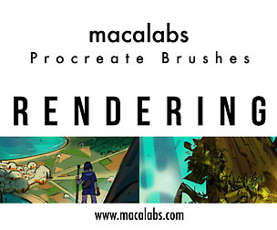 MACALABS_Rendering. Procreate Brushpack