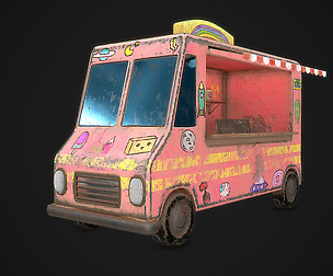 Stylized Ice Cream Truck