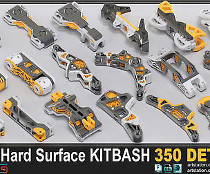 Sci-Fi Hard Surface KITBASH 350 DETAILS