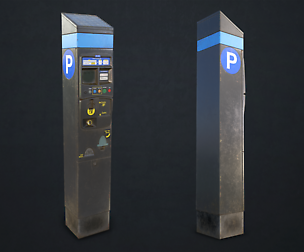 Parking Meter - Low Poly