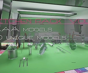 UE4 Kitchen Rack Vol 1