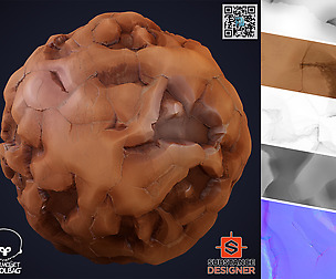 Stylized Clay Cliff Generator | PBR | 4K | SBSAR