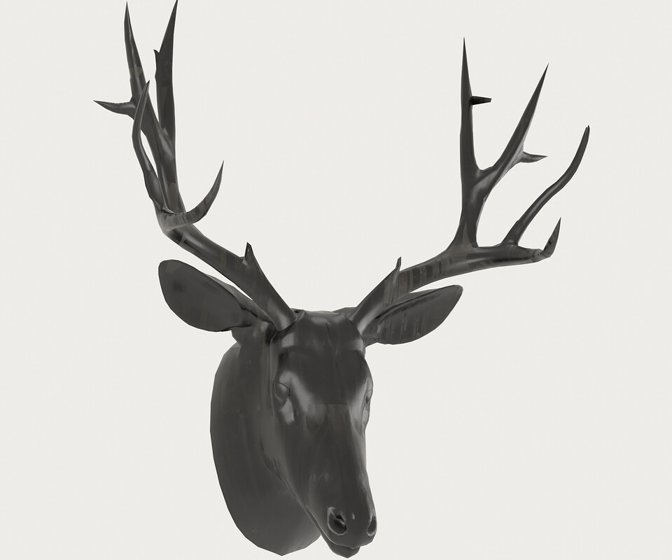 deer mount decorative, animal head mount