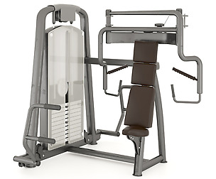 3D Gym Equipment Seated Chest Press
