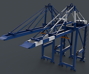 PBR Quayside Container Crane V2 - Blue