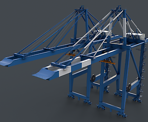 PBR Quayside Container Crane V2 - Blue Light
